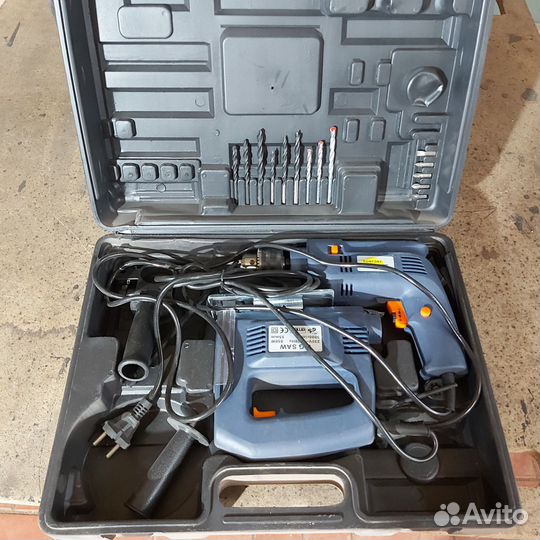 Дрель, лобзик - набор новые