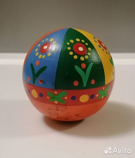 СССР Музыкальная деревянная игрушка Неваляшка-шар