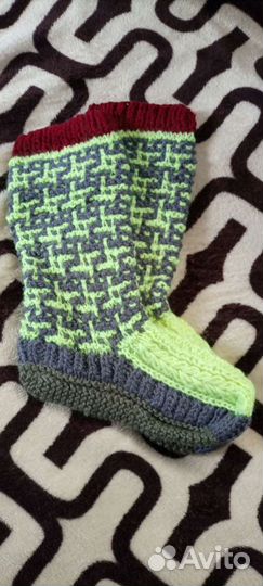 Вязанные сапожки