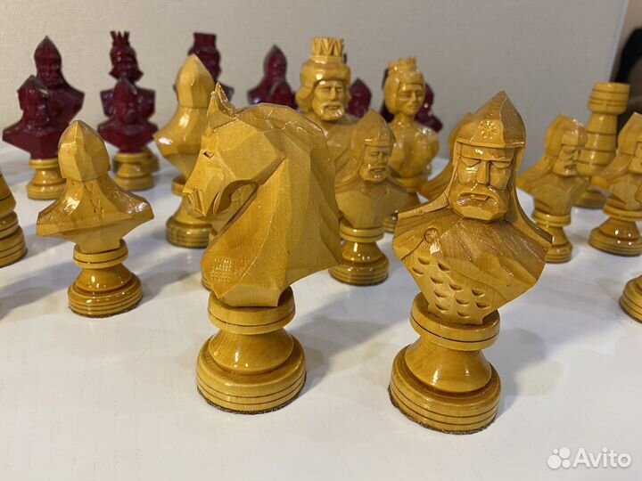 Шахматы дерево, резные ручной работы