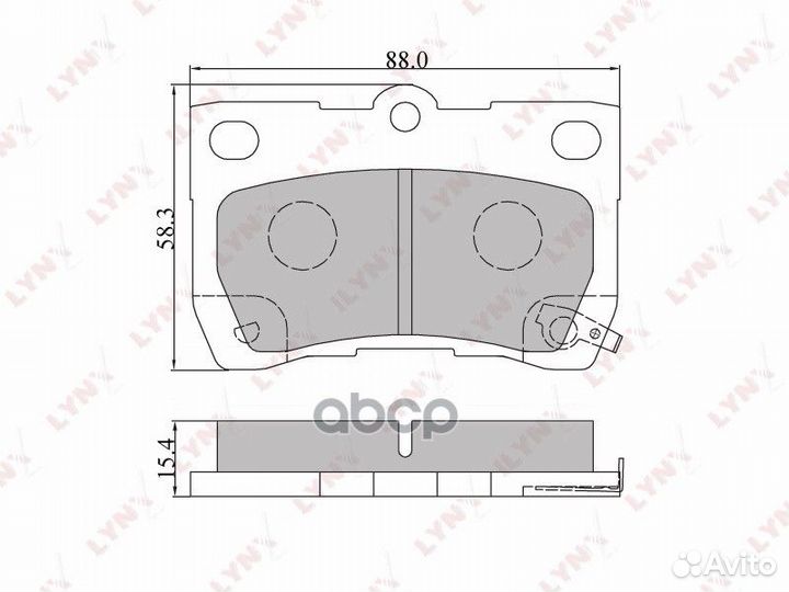Колодки тормозные дисковые зад BD7544 lynxauto