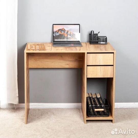 Стол компьютерный с 2 ящиками Ультра Крафт золото