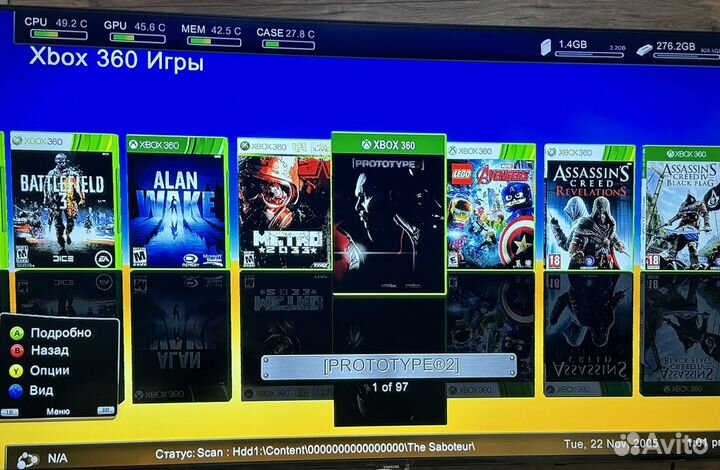 Xbox 360 freeboot 1tb+109игр+2геймпада