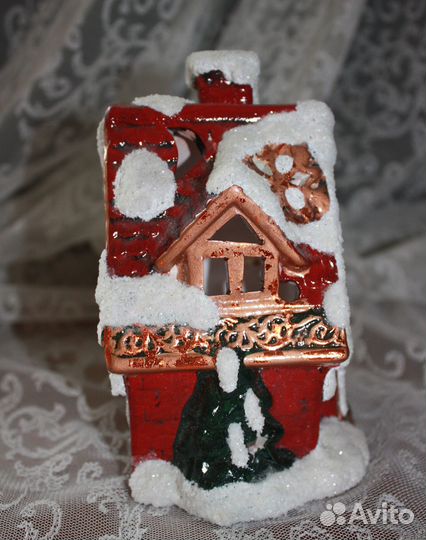 Подсвечник и фигурка для новогодних композиций