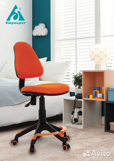 Компьютерное кресло KD-4-F оранжевая сетка