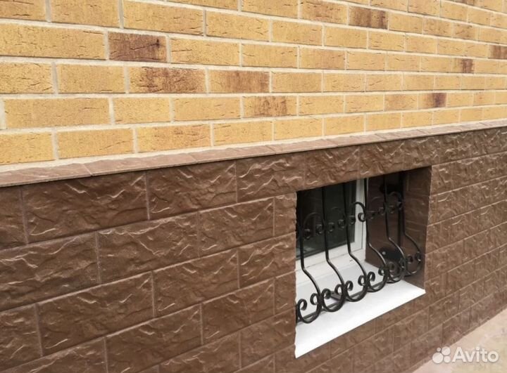 Гибкий кирпич цокольный