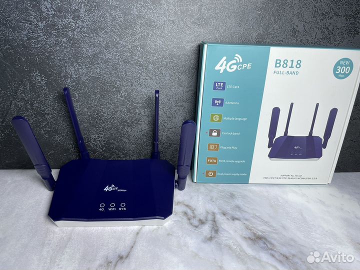 Wifi роутер 4g модем с сим картой 4 антенны