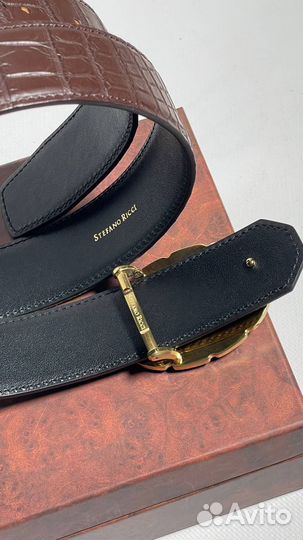 Ремень мужской stefano ricci из кожи крокодила