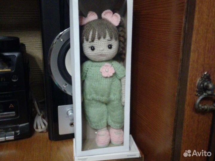 Игрушка вязаная кукла, подарок, праздник, девочке