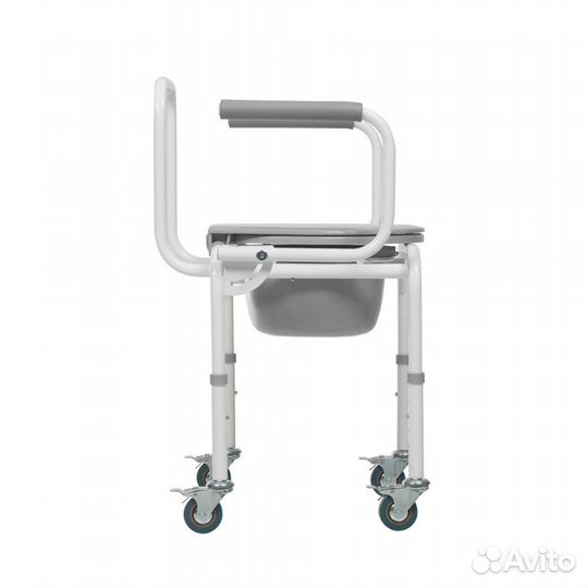 Кресло-Туалет-Коляска на колесах с тормозами
