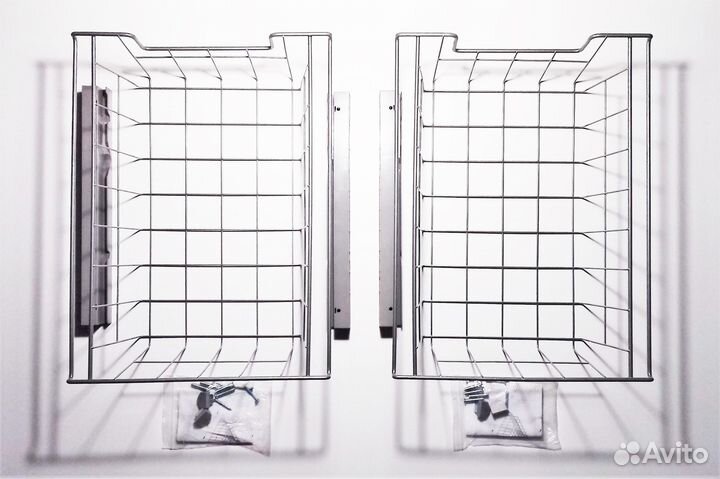 Выдвижная корзина для шкафа 2шт