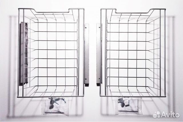 Выдвижная корзина для шкафа 2шт