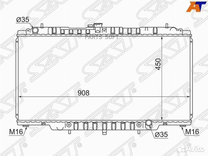 Радиатор охлаждения Ниссан Патрол TB45E 98-02