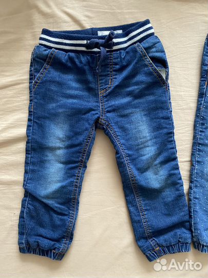 Джинсы для мальчика/девочки 92 утепленные