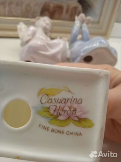 Статуэтка часы, девочка с собачкой фарфор