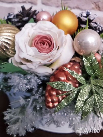 Новогодняя композиция на стол