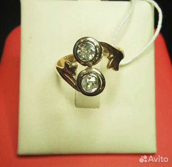 Антиквариат Кольцо Золото 56 Пр Бриллианты 0.6 ct