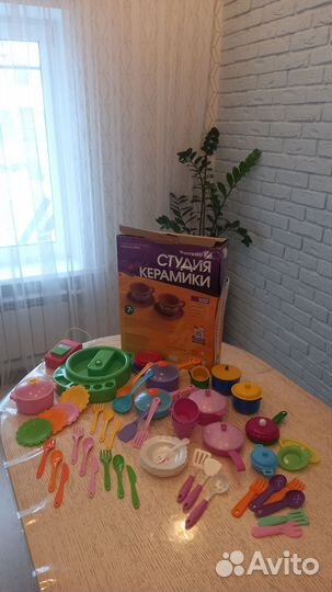 Детская посудка, гончарный круг с электр. мотором