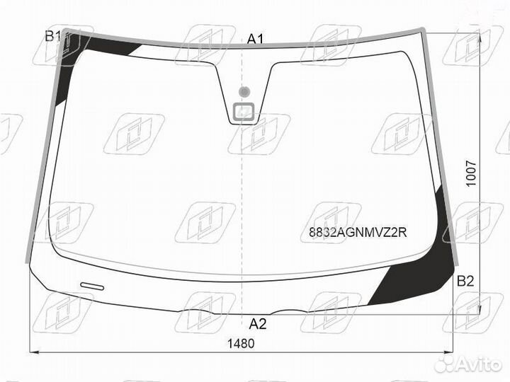 Стекло лобовое Volvo C30 с 2006 по 2013 гг