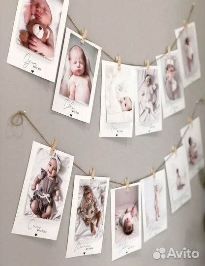 Гирлянда для фото по месяцам