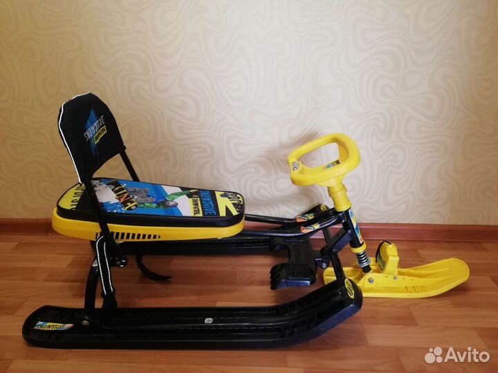 Снегокат детский со спинкой