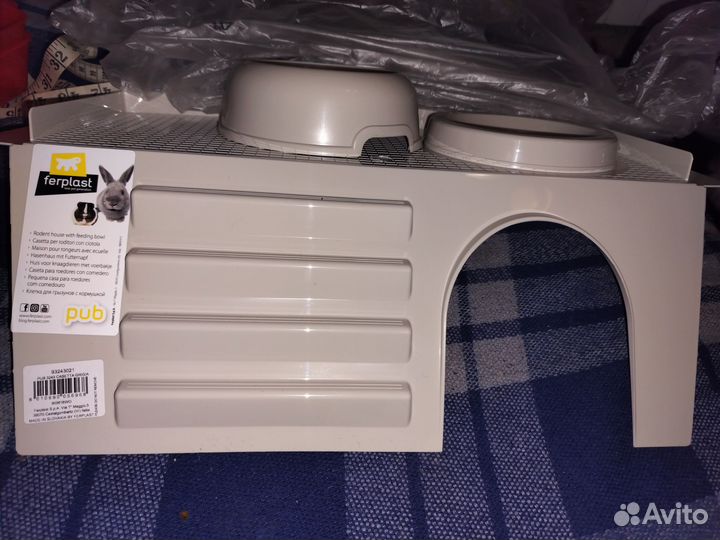 Домик для кролика+2 миски