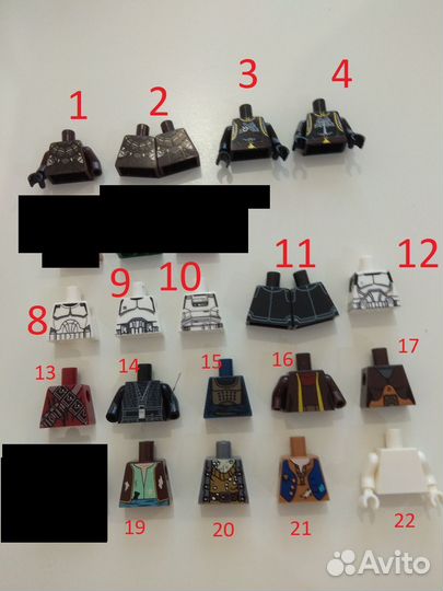 Lego аналог фигурки и части