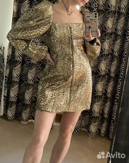Платье в паетках Zara