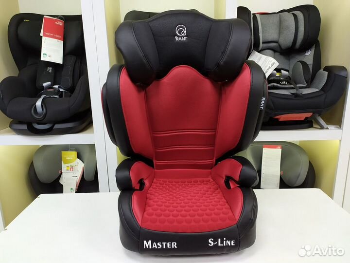 Автокресло 15-36кг изофикс Rant Master Красно-черн