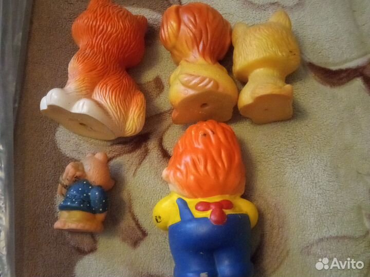 Резиновые игрушки СССР, комплект дет. пост. Белья