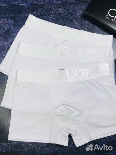 Трусы мужские боксеры calvin klein белые арт.768