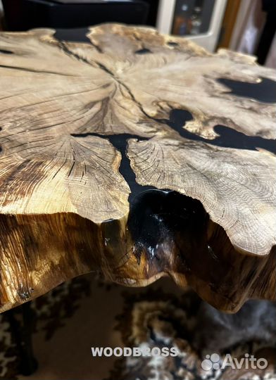 Стол из Эпоксидной смолы и слэба от производителя