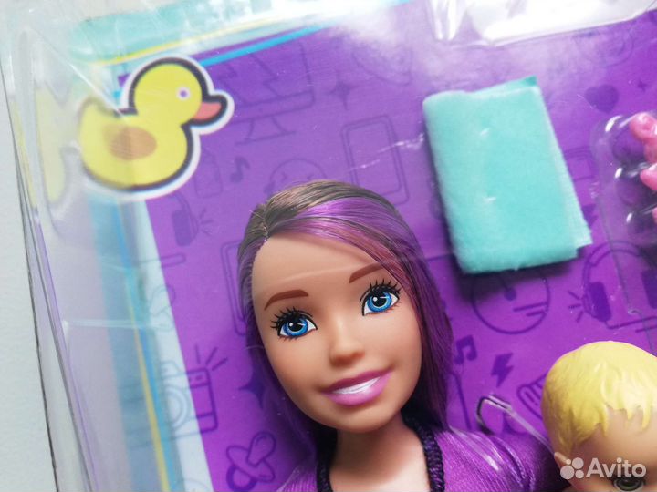Кукла Barbie Скиппер Няня с малышом новая