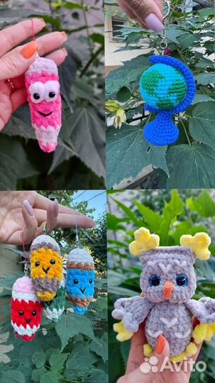 Брелок вязаный новый