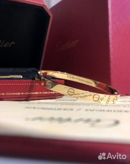 Золотой браслет cartier love 585/750