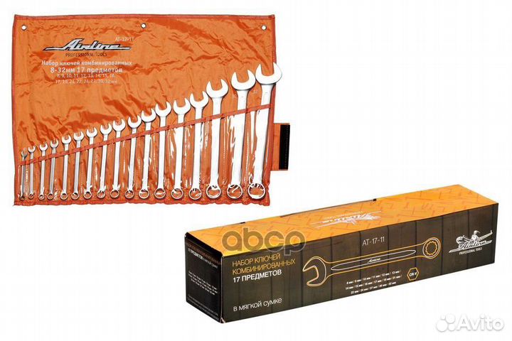AT-17-11 набор ключей комб. 17 пр. 8,9,10,11,1