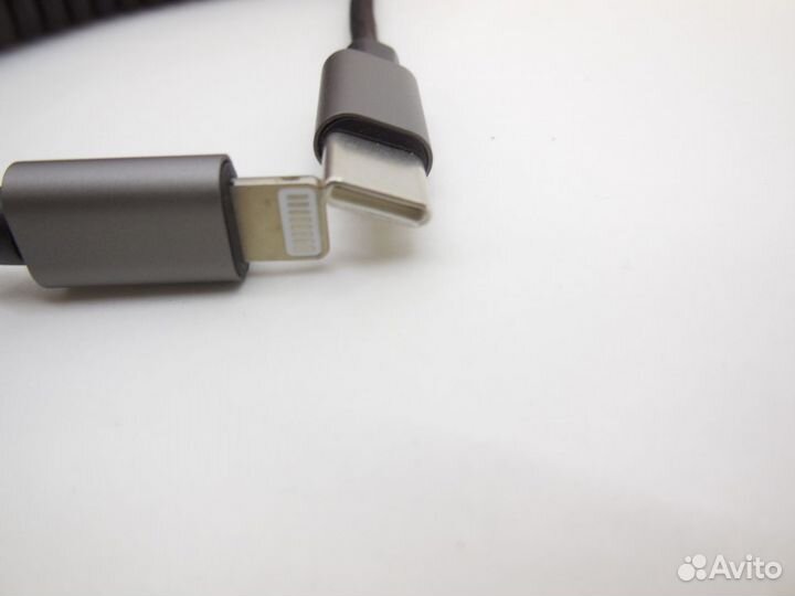 Кабель винтовой USB Type-C to Lightning KS-495B-1