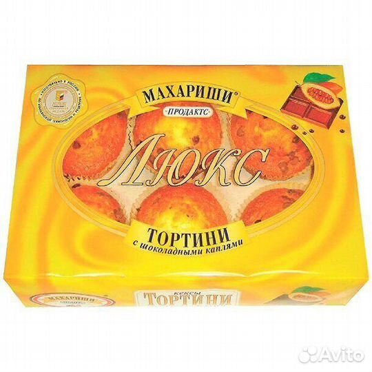 Кексы Тортини с Шоколадными каплями 200г