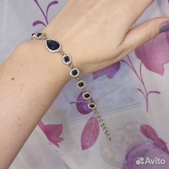 Браслет капля стразы