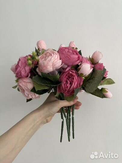 Искусственные пионы букет