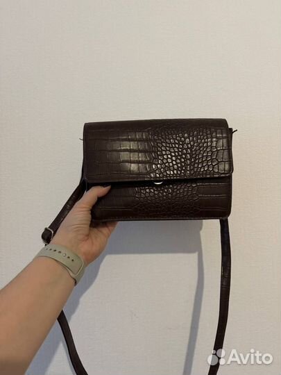 Сумка женская через плечо коричневая