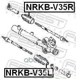 Пыльник рулевой рейки прав nrkbv35R Febest