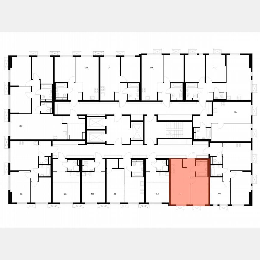 1-к. квартира, 33,7 м², 24/24 эт.