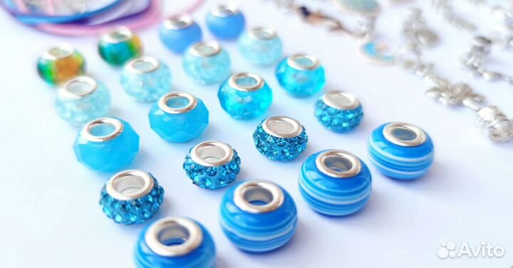 Набор для создания браслетов с шкатулкой, голубой