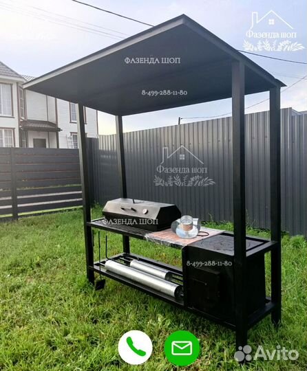 Мангал loft с крышей