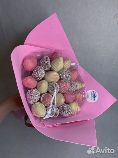 Клубника в шоколаде Сладкий букет Букет клубники