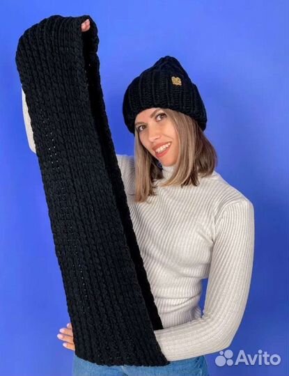 Комплект шапка и снуд новые