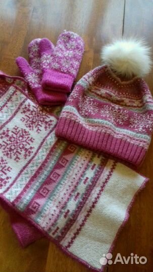 Шапка, шарф, варежки