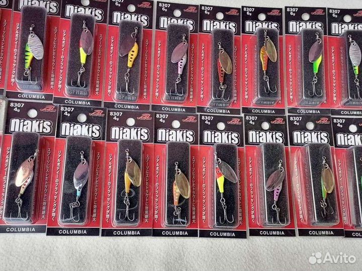 Блесна вращающаяся Niakis 10 штук 4,6, 9 граммов