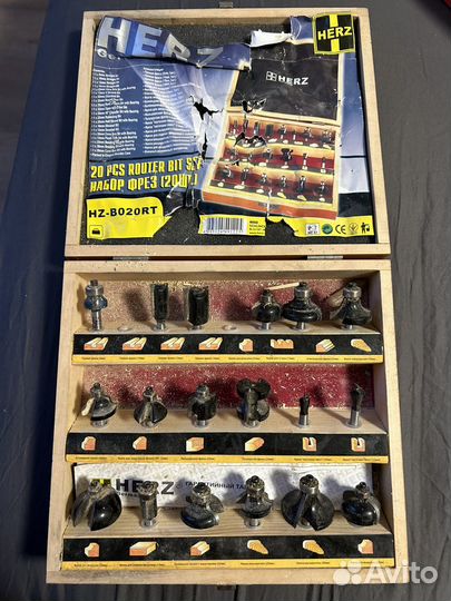 Набор фрез по дереву herz 18шт